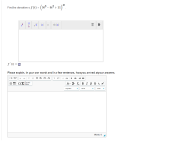 – 8t² + 11)*.
+ 11)*.
Find the derivative of f (t) = (9t³
