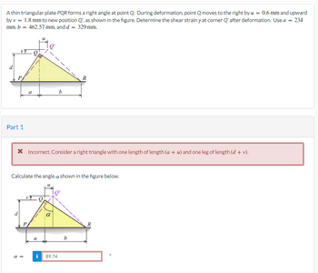 Answered: A thin triangular plate PQR forms a… | bartleby