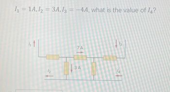 1₁ = 1A, 12 = 3A, 13 = -4A, what is the value of 14?
12
7A
3 A
3