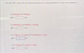 Answered Calculate AS values for the following bartleby