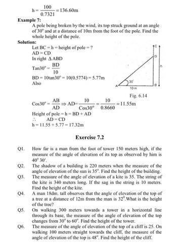 Answered: Q1. How far is a man from the foot of… | bartleby