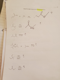 Draw line-angle structures for the MAJOR products.
?.
HO-
NH2
heat
H,O
NaOH
reduction
OH
H,SO4
HO
H,O
H,SO,
4.
H,O
H,SO,
