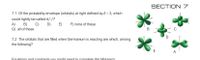 SECTION 7
7.1 Of the probability envelope (orbitals) at right defined by e = 3, which
could rightly be called d?,2?
A)
B)
C)
D)
E)
F) none of these
G) all of these
в
D
7.2 The orbitals that are filled when Germanium is reacting are which, among
the following?
E
A
Eauations and constants vou might need to complete this Mid-term:
