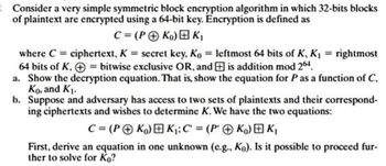 Answered: Consider A Very Simple Symmetric Block… | Bartleby