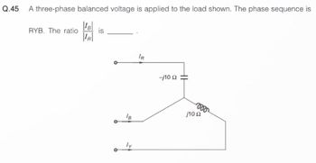 Answered: A Three-phase Balanced Voltage Is… | Bartleby