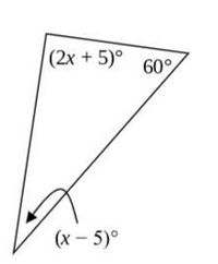 (2x +5)°
60°
(x - 5)°
