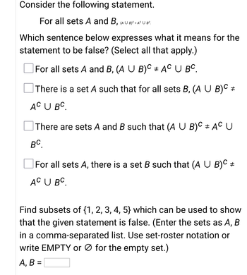 Answered: Consider The Following Statement. For… | Bartleby