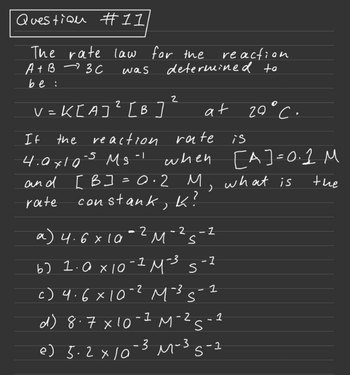 Answered: The Rate Law For The A+B 3C Was Be : 2… | Bartleby