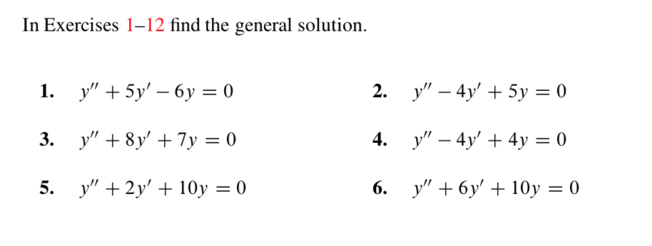 Answered: In Exercises 1-12 find the general… | bartleby