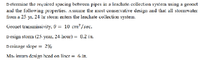 Determine the required spacing between pipes in a leachate-collection system using a geonet
and the following properties. A Ssume the most conservative design and that all stormwater
from a 25-yr, 24-hr storm enters the leachate-collection system.
Geonet transmissivity, 0 = 10 cm? /sec.
Design storm (25-year, 24-hour) = 8.2 in.
Drainage slope
= 2%
Max imum design hcad on liner = 6 in.
