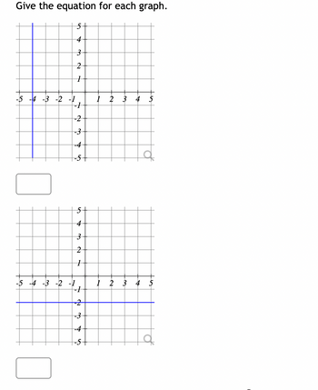 Answered: Give the equation for each graph. 5+ 4… | bartleby