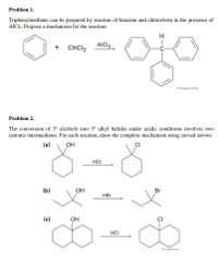 Answered: Problem 1. Triphenylmethane can be… | bartleby