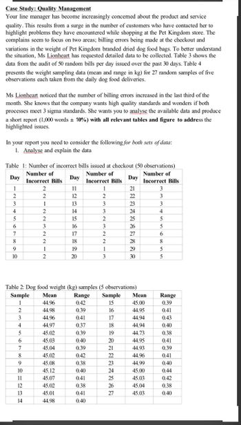 case study 9 2 specimen quality concerns