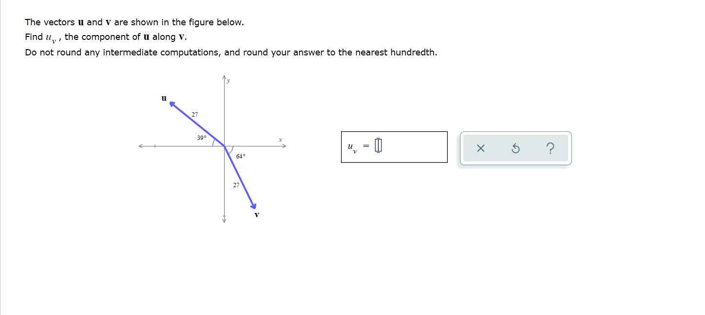 Answered The Vectors U And V Are Shown In The Bartleby