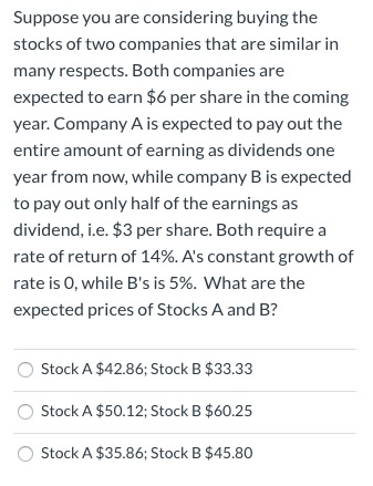 Answered: Suppose You Are Considering Buying The… | Bartleby