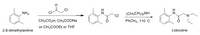 NH2
CI
(CH3CH2)2NH
CH3CO2H, CH3COONA
PҺCH3, 110 С
or CH3COOEt or THF
2,6-dimethylaniline
Lidocaine
IZ
