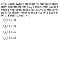 Answered: Mrs. Salas owns a bookstore, she buys… | bartleby