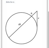 Solve for x.
6.
18
