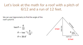 Answered: Let's look at the math for a roof with… | bartleby