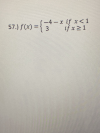 -4-x if x<1
f(x) = { 3
if x 21
