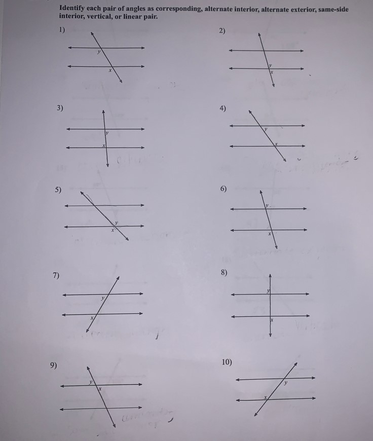 Find the measurements of alternate interior and alternate exterior