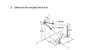 Answered: 2. Determine The Resultant Fo | Bartleby