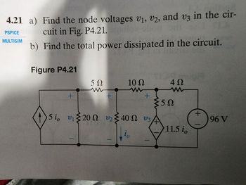 Answered: a) Find the node voltages V₁, V2, and… | bartleby