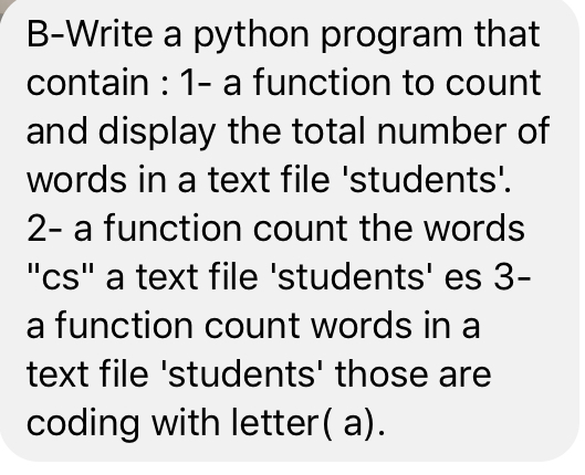 Solved] I tried to code countWords that takes in a list, lst, as a