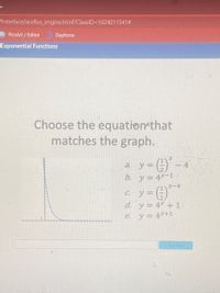 Answered: Choose The Equation That Matches The… | Bartleby