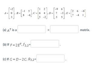 Answered: H. 3 0 B = 8 5 $1.0 2 4 5-2 6 -9 D = 7… | Bartleby