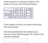 Answered: A Test Was Given To A Group Of… | Bartleby