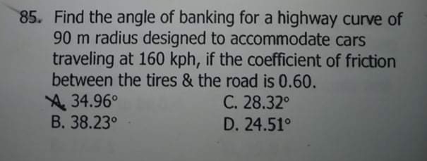 Solved 1147. The rated speed of a highway curve of 200-ft