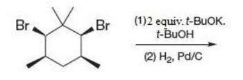 Br
Br
(1)2 equiv. t-BuOK.
t-BuOH
(2) H2, Pd/C