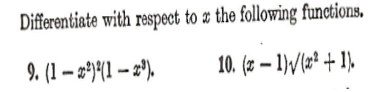 Answered Differentiate With Respect To The… Bartleby