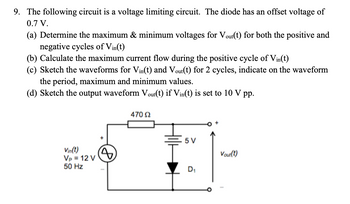 Answered: 9. The following circuit is a voltage… | bartleby