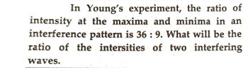 in young's experiment the amplitude ratio of interfering waves