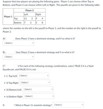 Answered: Suppose That Two Players Are Playing… | Bartleby