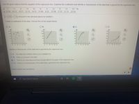 Use the given data to find the equation of the regression line. Examine the scatterplot and identify a characteristic of the data that is ignored by the regression line.
7
11
8.
15
10
13
12
21.96 17.57 21.31 22.29
X.
6.
9.
14
y 13.56 20.37 15.71 22.32
19.12 11.09
8.32
y3|3.60|+|1.4x (Round to two decimal places as needed.)
Create a scatterplot of the data. Choose the correct graph below.
A.
OB.
C.
OD.
Ay
25-
AY
25-
Ay
25
25-
204
20
4
20-
205
15
15-
155
155
義
A INI
10-
105
與 椒
10
10
55
55
5-
55
0-
0 5 10 15 20 25
0
0 5 10 15 20 25
05 10 15 20 25
05 10 15 20 25
Identify a characteristic of the data that is ignored by the regression line.
A. The data has a pattern that is not a straight line
B. There is no trend in the data.
C. There is an influential point that strongly affects the graph of the regression line.
D. There is no characteristic of the data that is ignored by the regression line.
Click to select your answer(s).
P Type here to search
00000000000
