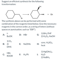 Answered: Suggest An Efficient Synthesis For The… | Bartleby