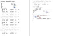 ## Problem 2: Determine the Output

### Tables Description

#### Table: emp
- **Columns:**
  - `EMPNO`: Employee Number (type: NUMBER(4), NOT NULL)
  - `ENAME`: Employee Name (type: VARCHAR2(10))
  - `JOB`: Job Title (type: VARCHAR2(9))
  - `MGR`: Manager (type: NUMBER(4))
  - `HIREDATE`: Hire Date (type: DATE)
  - `SAL`: Salary (type: NUMBER(7,2))
  - `COMM`: Commission (type: NUMBER(7,2))
  - `DEPTNO`: Department Number (type: NUMBER(2))

```
SQL> select * from emp;

EMPNO ENAME      JOB       MGR  HIREDATE     SAL   COMM  DEPTNO
----- ---------- --------- ---- --------- ------ ------ -------
7369  SMITH      CLERK     7902 17-DEC-80    800              20
7499  ALLEN      SALESMAN  7698 20-FEB-81   1600    300       30
7521  WARD       SALESMAN  7698 22-FEB-81   1250    500       30
7566  JONES      MANAGER   7839 02-APR-81   2975              20
7698  BLAKE      MANAGER   7839 01-MAY-81   2850              10
7654  MARTIN     SALESMAN  7698 28-SEP-81   1250   1400       30
7782  CLARK      MANAGER   7839 09-JUL-81   2450              10
7788  SCOTT      ANALYST   7566 19-APR-87   3000              20
7839  KING       PRESIDENT      17-NOV-81   5000 
7844  TURNER     SALESMAN  7698 08-SEP-81   1500     0        30
7876  ADAMS      CLERK     7788 23-MAY-87   1100              20
7900  JAMES      CLERK     7698 03