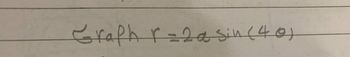 Graph r=2a sin (40)