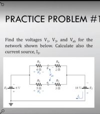 Answered: Find the voltages V1, V3, and Vab for… | bartleby