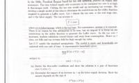 In the 1980s, President Reagan based his tax and spending policies õñ supply side
economics. The idea behind supply side economics is the marginal tax rate is so high
it discourages work. Cutting the tax rate would end up increasing tax revenue. We
develop a simple model of this idea to determine the restrictions on the utility function
required to generate a Laffer curve. Let t denote the tax rate, w the real wage rate,
and n the labor supply. The tax revenue is
T = wnT
where wn is labor income, which is the tax base. For convenience, assume w is constant.
There is no reason for this assumption to be true, but we impose it to focus on the
restrictions on the utility function to generate the Laffer curve. As the tax rateT
increases, workers substitute toward leisure and away from consumption. Hence as 7
rises, wn falls and tax revenue falls for high enough tax rates.
Let U, V satisfy the standard assumptions. The model is static and households are
endowed with one unit of time. A representative household solves
max [U(c) +V (1 – n)]
{c,n}
subject to
wn(1 – 7) > c.
(a) Derive the first-order conditions and show the solution is a pair of functions
c(w, T), n(w, 7).
(b) Determine the impact of an increase in t on the labor supply decision. Show the
answer depends on the sign of
U"(c)c+U'(c)
