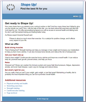 Answered: Shape Up! Shape Up!… | bartleby