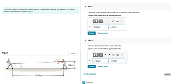 Answered: The Pitcher Throws The Baseball With A… | Bartleby