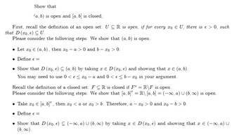 Answered Show that a b is open and a b is bartleby