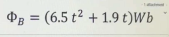 PB = (6.5 t2 + 1.9 t)Wb
