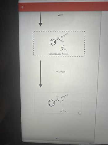 AHF
:0:
Mg-Cl
Select to Add Arrows
HCI, H₂O
:0:
Mg-Cl