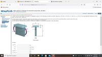 Content
Exercise 12* - MECHANICS OF [X
WileyPLUS
b My Questions | bartleby
x +
8 https://edugen.wileyplus.com/edugen/lti/main.uni
80%
O Getting Started
O Other Bookmarks
WileyPLUS ale System Announcements
Philpot, Mechanics of Materials: An Integrated Learning System, 4th Edition
PRINTER VERSION
ВАСK
NEXT
CALCULATOR
ASSIGNMENT RESOURCES
Chapter 8, Reserve Problem 045 (GO Tutorial)
Exercise 12*
A beam having a tee-shaped cross section is subjected to equal 13 kN-m bending moments, as shown. Assume b; = 95 mm, t= 25 mm, d = 165 mm, ty = 40 mm. The cross-sectional dimensions of the
P8.012
beam are also shown. Determine
P8.013 (GO Tutorial)
Chapter 8. Reserve
Problem 033
Chapter 8, Reserve
Problem 045 (GO
Tutorial
(a) the centroid location (measured upward from the bottom), the moment of inertia about the z axis, and the controlling section modulus about the z axis.
(b) the bending stress at point H (positive if tensile and negative if compressive).
(c) the maximum bending stress (positive if tensile and negative if compressive) produced in the cross section.
by
Review Score
Review Results by
Study Objective
y
H.
M
d
Cross section
Answers:
(a) y =
m
I, =
(106) mm4
S =
(103) mm3
(b) GH =
MPa
(c) Omax =
MPa
12:04 AM
P Type here to search
30°C Light rain
O ENG
97
29/05/2021
