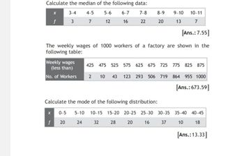 Find the median of deals the following data